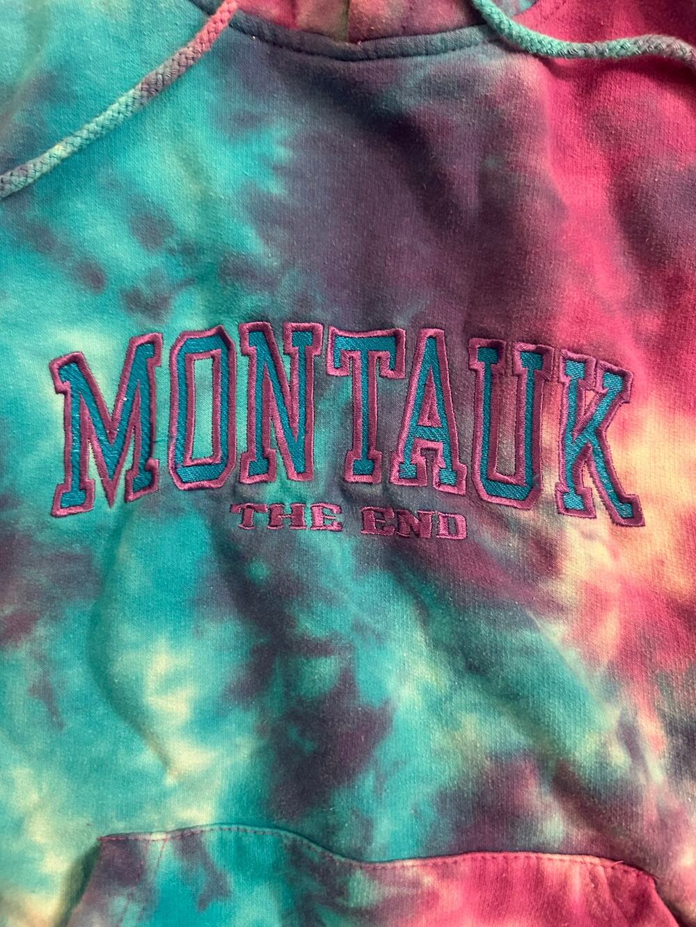 MONTAUK TIE DYE HOODIE SWEATSHIRT BY EXIST M